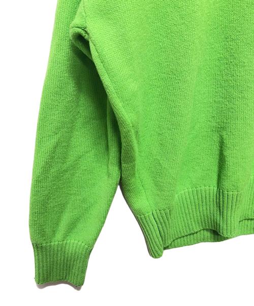 AMI PARIS（アミ パリス）AMI PARIS (アミ パリス) Crew neck knit sweater 黄緑 サイズ:Lの古着・服飾アイテム