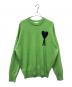 AMI PARIS（アミ パリス）の古着「Crew neck knit sweater」｜黄緑