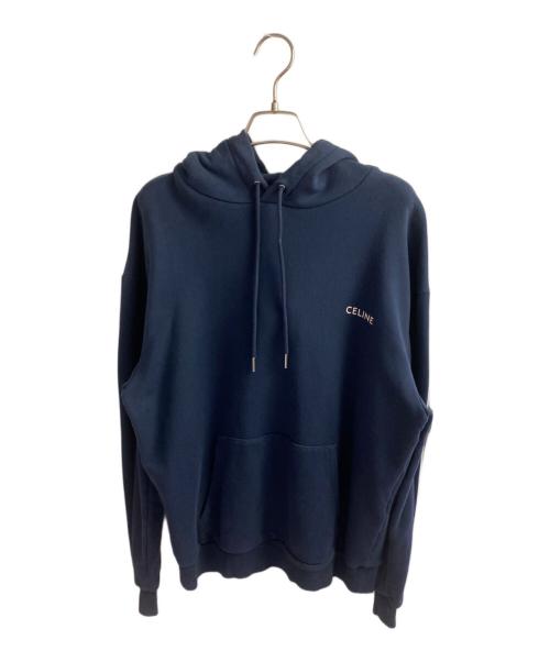 CELINE（セリーヌ）CELINE (セリーヌ) ルーズフーディー プルオーバーパーカー ネイビー サイズ:Sの古着・服飾アイテム