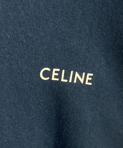 CELINE（セリーヌ）CELINE (セリーヌ) ルーズフーディー プルオーバーパーカー ネイビー サイズ:Sの古着・服飾アイテム