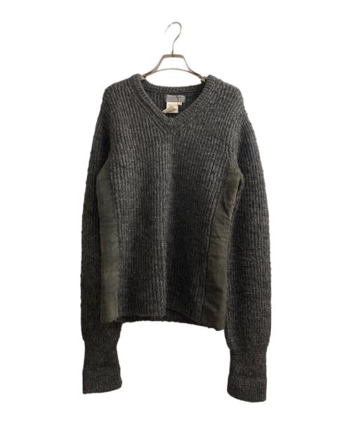 Yohji Yamamoto pour homme（ヨウジヤマモト プールオム）Yohji Yamamoto pour homme (ヨウジヤマモト プールオム) Vネックニット グレー サイズ:3の古着・服飾アイテム