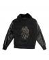 BAPE BLACK (ベイプ ブラック) Leather sleeve tweed jacket ブラック サイズ:M：54000円