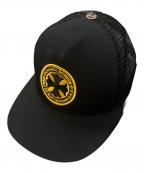 CHROME HEARTSクロムハーツ）の古着「Yellow CH Plus Trucker Cap」｜ブラック
