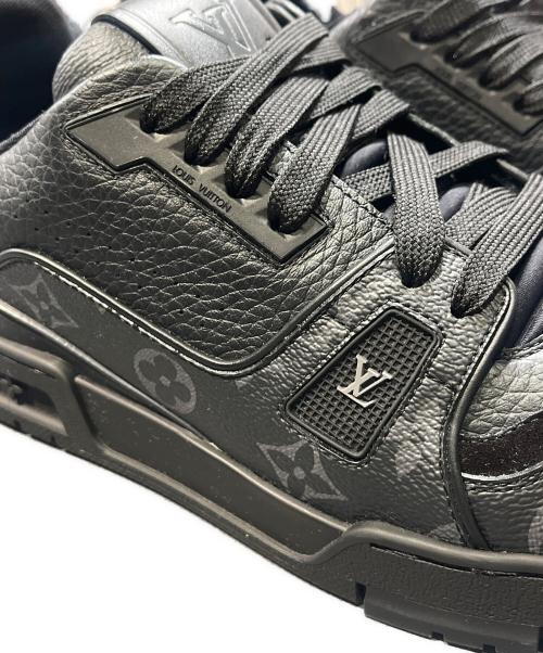 LOUIS VUITTON（ルイ ヴィトン）LOUIS VUITTON (ルイ ヴィトン) Calfskin Monogram Eclipse Mens LV Trainer Sneakers ブラック サイズ:8 1/2の古着・服飾アイテム