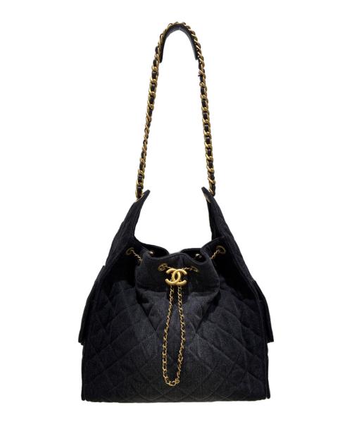 CHANEL（シャネル）CHANEL (シャネル) CHANEL25 ミディアムハンドバッグ/ブラック ブラック サイズ:25の古着・服飾アイテム