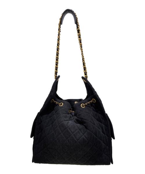 CHANEL（シャネル）CHANEL (シャネル) CHANEL25 ミディアムハンドバッグ/ブラック ブラック サイズ:25の古着・服飾アイテム