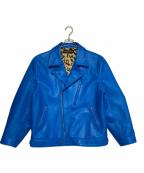WACKO MARIAワコマリア）の古着「LEATHER DOUBLE RIDERS JACKET (TYPE-2)」｜ブルー