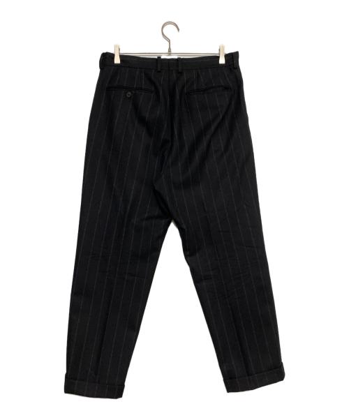 WACKO MARIA（ワコマリア）WACKO MARIA (ワコマリア) STRIPED PLEATED TROUSERS ブラック サイズ:XLの古着・服飾アイテム