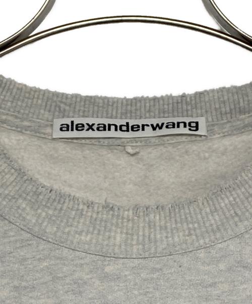 ALEXANDER WANG（アレキサンダー・ワン）ALEXANDER WANG (アレキサンダー・ワン)  Logo Oversized Cotton Terry Sweatshirt グレー サイズ:Mの古着・服飾アイテム