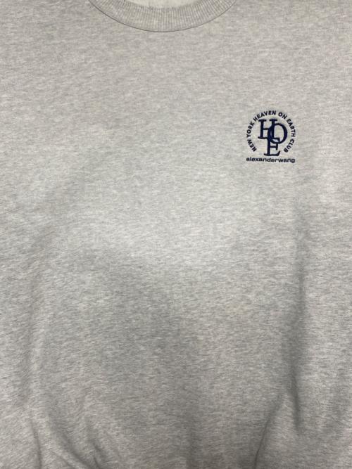 ALEXANDER WANG（アレキサンダー・ワン）ALEXANDER WANG (アレキサンダー・ワン)  Logo Oversized Cotton Terry Sweatshirt グレー サイズ:Mの古着・服飾アイテム