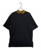 FENDI×VERSACEフェンディ×ヴェルサーチェ）の古着「ネックロゴ カットソー」｜ブラック