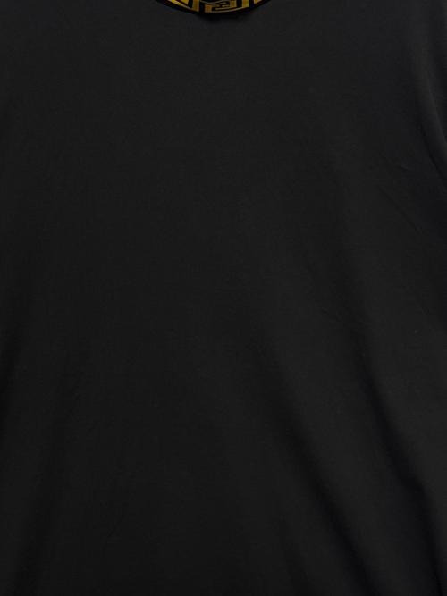 FENDI（フェンディ）FENDI (フェンディ) VERSACE (ヴェルサーチェ) ネックロゴ カットソー ブラック サイズ:Lの古着・服飾アイテム