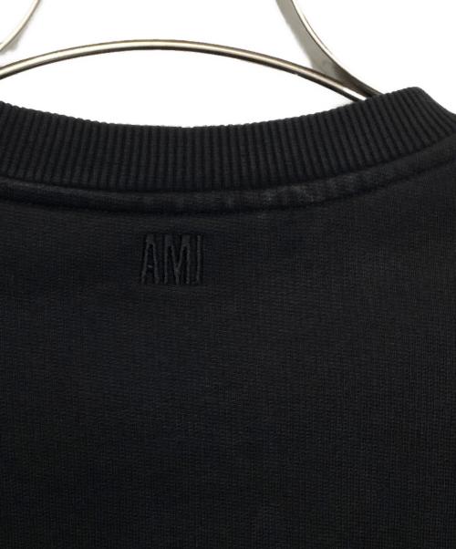 AMI Alexandre Mattiussi（アミアレクサンドルマテュッシ）AMI Alexandre Mattiussi (アミアレクサンドルマテュッシ) スモールハートロゴ刺繍 スウェット ブラック サイズ:XSの古着・服飾アイテム