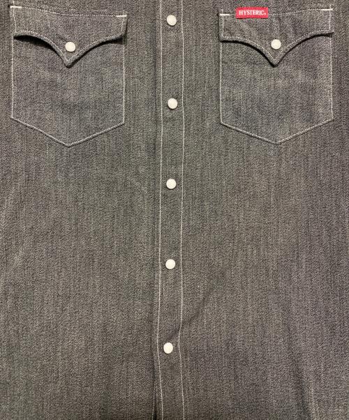 Hysteric Glamour（ヒステリックグラマー）Hysteric Glamour (ヒステリックグラマー) LOW-FI刺繍 ウエスタンシャツ グレー サイズ:Mの古着・服飾アイテム