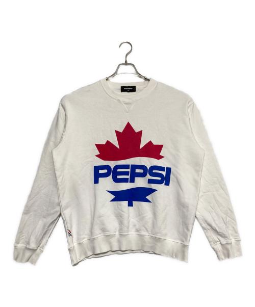 DSQUARED2（ディースクエアード）DSQUARED2 (ディースクエアード)  Pepsi sweat ホワイト サイズ:XLの古着・服飾アイテム