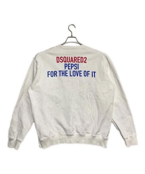 DSQUARED2（ディースクエアード）DSQUARED2 (ディースクエアード)  Pepsi sweat ホワイト サイズ:XLの古着・服飾アイテム