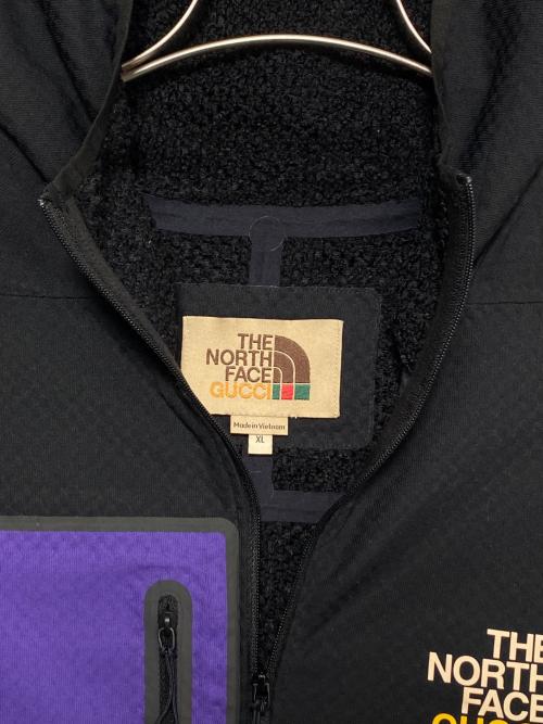 GUCCI（グッチ）GUCCI (グッチ) THE NORTH FACE (ザ ノース フェイス) Technical jersey fleece pullover hoodie ブラック サイズ:XLの古着・服飾アイテム
