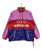 GUCCI×adidasグッチ×アディダス）の古着「アセテートナイロンアノラックジャケット」｜レッド×パープル
