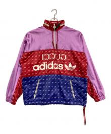 GUCCI×adidas（グッチ×アディダス）の古着「アセテートナイロンアノラックジャケット」｜レッド×パープル