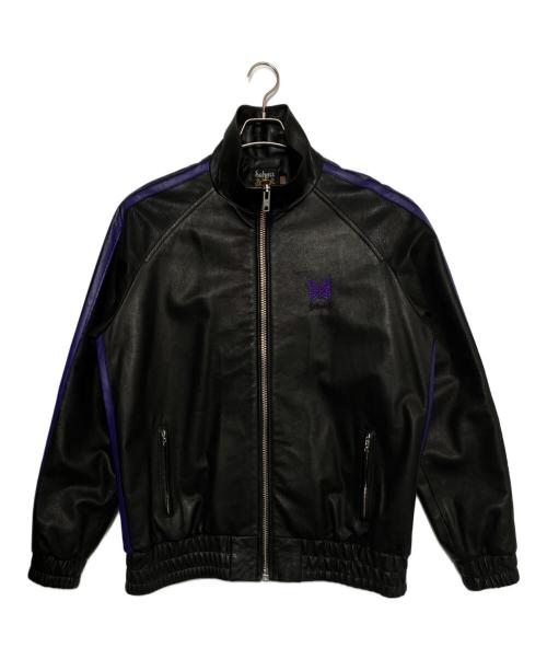 Needles（ニードルズ）Needles (ニードルズ) Schott (ショット) Leather Track Jacket ブラック サイズ:XLの古着・服飾アイテム