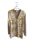 CELINEセリーヌ）の古着「スカーフドッキングカーディガン」｜ベージュ