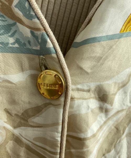 CELINE（セリーヌ）CELINE (セリーヌ) スカーフドッキングカーディガン ベージュ サイズ:38の古着・服飾アイテム