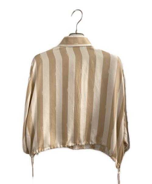 FENDI（フェンディ）FENDI (フェンディ) ドローストリング ヘム クロップド シャツ ベージュ サイズ:42の古着・服飾アイテム