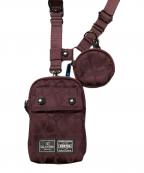 PORTER×VALENTINOポーター×ヴァレンティノ）の古着「SHOULDER POUCH」｜バーガンディー