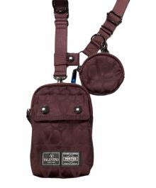 PORTER×VALENTINO（ポーター×ヴァレンティノ）の古着「SHOULDER POUCH」｜バーガンディー