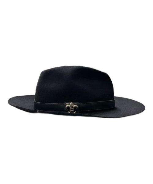CHROME HEARTS（クロムハーツ）CHROME HEARTS (クロムハーツ) FEDORA フェドラハット/ガンスリンガー＆BSフレア ブラック サイズ:Mの古着・服飾アイテム