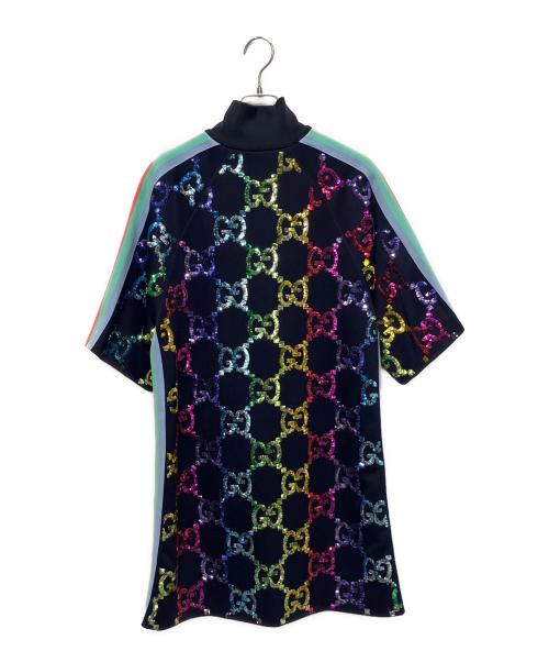 GUCCI（グッチ）GUCCI (グッチ) GGマルチカラースパンコールワンピ ネイビー サイズ:Sの古着・服飾アイテム