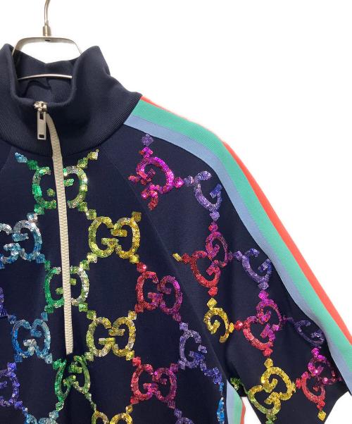 GUCCI（グッチ）GUCCI (グッチ) GGマルチカラースパンコールワンピ ネイビー サイズ:Sの古着・服飾アイテム