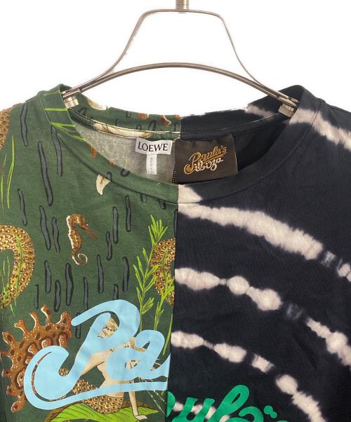 LOEWE（ロエベ）LOEWE (ロエベ) Paula's Ibiza (パウラズ・イビザ) カットソー グリーン×ブラック サイズ:Sの古着・服飾アイテム