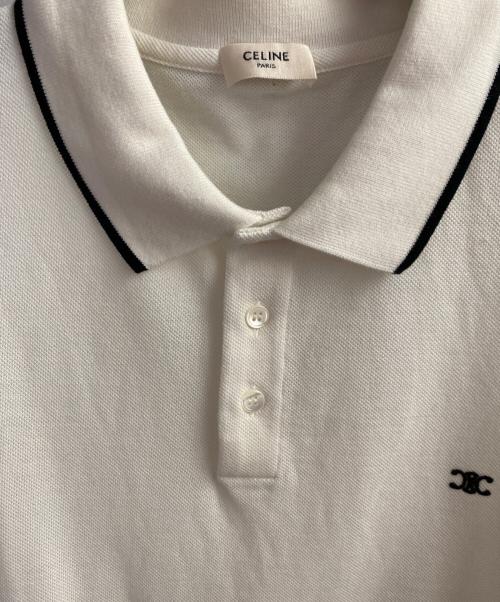 CELINE（セリーヌ）CELINE (セリーヌ) トリオンフ半袖ポロシャツ ホワイト サイズ:XXLの古着・服飾アイテム