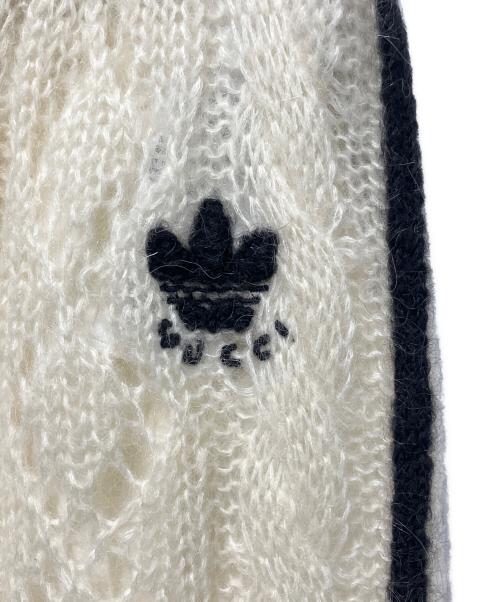GUCCI（グッチ）GUCCI (グッチ) adidas (アディダス) Mohair Knit Jogging Pant(モヘヤニットジョギングパンツ)/シースルーニットパンツ ホワイト サイズ:Sの古着・服飾アイテム