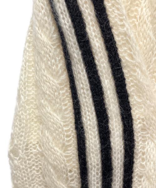 GUCCI（グッチ）GUCCI (グッチ) adidas (アディダス) Mohair Knit Jogging Pant(モヘヤニットジョギングパンツ)/シースルーニットパンツ ホワイト サイズ:Sの古着・服飾アイテム