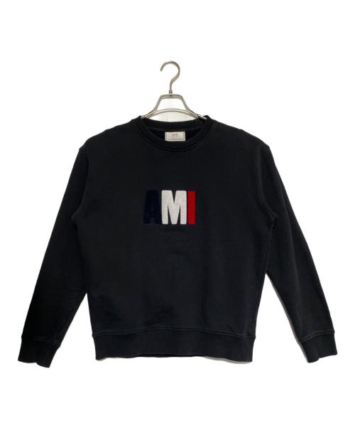 AMI Alexandre Mattiussi（アミアレクサンドルマテュッシ）AMI Alexandre Mattiussi (アミアレクサンドルマテュッシ) フロントロゴスウェット ブラック サイズ:XLの古着・服飾アイテム