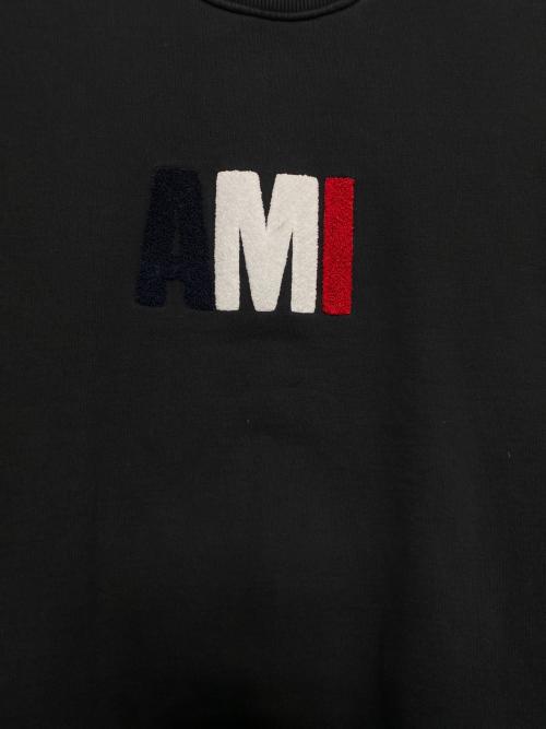 AMI Alexandre Mattiussi（アミアレクサンドルマテュッシ）AMI Alexandre Mattiussi (アミアレクサンドルマテュッシ) フロントロゴスウェット ブラック サイズ:XLの古着・服飾アイテム