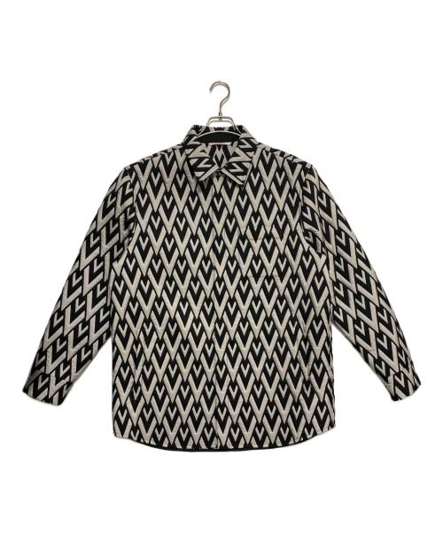 VALENTINO（ヴァレンティノ）VALENTINO (ヴァレンティノ) キルティングジャケット ホワイト×ブラック サイズ:50の古着・服飾アイテム