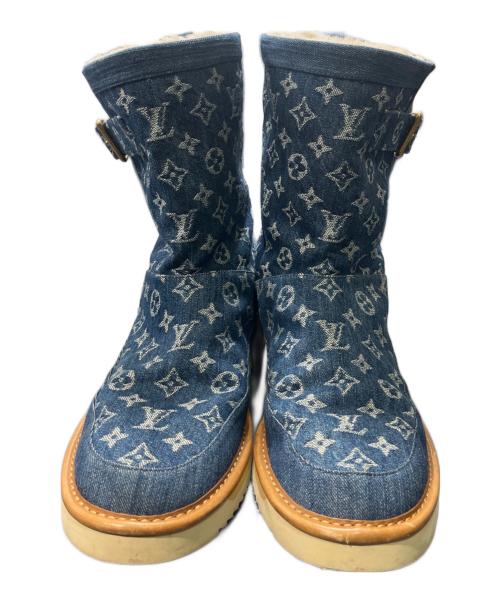 LOUIS VUITTON（ルイ ヴィトン）LOUIS VUITTON (ルイ ヴィトン) NIGO (二ゴー) LV コージー・ライン モノグラム・デニム ムートンブーツ インディゴ サイズ:11の古着・服飾アイテム