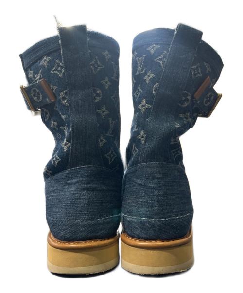 LOUIS VUITTON（ルイ ヴィトン）LOUIS VUITTON (ルイ ヴィトン) NIGO (二ゴー) LV コージー・ライン モノグラム・デニム ムートンブーツ インディゴ サイズ:11の古着・服飾アイテム