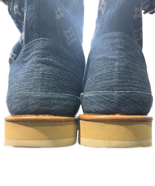 LOUIS VUITTON（ルイ ヴィトン）LOUIS VUITTON (ルイ ヴィトン) NIGO (二ゴー) LV コージー・ライン モノグラム・デニム ムートンブーツ インディゴ サイズ:11の古着・服飾アイテム