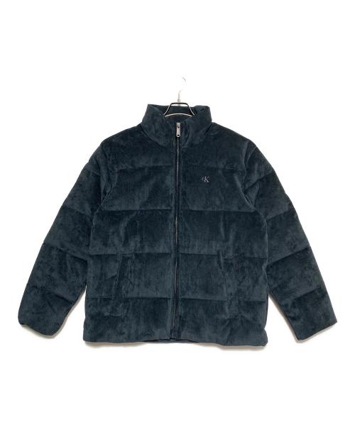 Calvin Klein Jeans（カルバンクラインジーンズ）Calvin Klein Jeans (カルバンクラインジーンズ) コーデュロイ 中綿 ダウンジャケット ネイビー サイズ:Mの古着・服飾アイテム