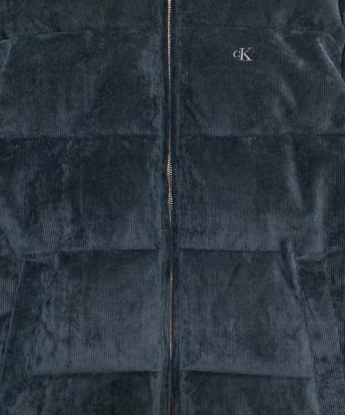 Calvin Klein Jeans（カルバンクラインジーンズ）Calvin Klein Jeans (カルバンクラインジーンズ) コーデュロイ 中綿 ダウンジャケット ネイビー サイズ:Mの古着・服飾アイテム