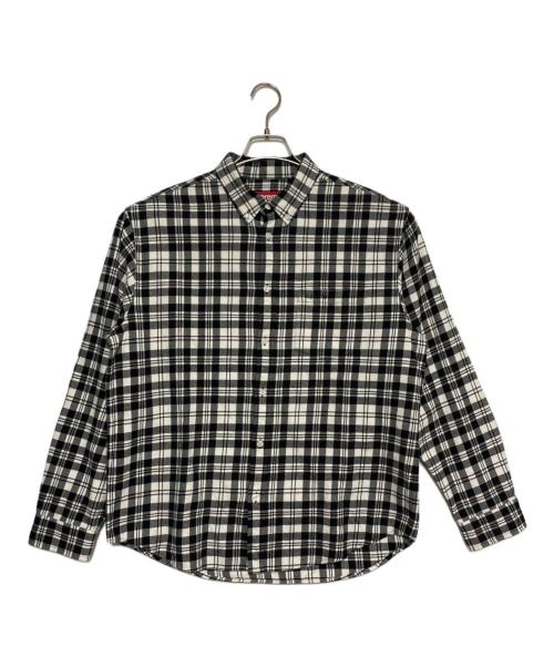 SUPREME（シュプリーム）SUPREME (シュプリーム) 25FW Plaid Flannel Shirt ブラック×ホワイト サイズ:Mの古着・服飾アイテム