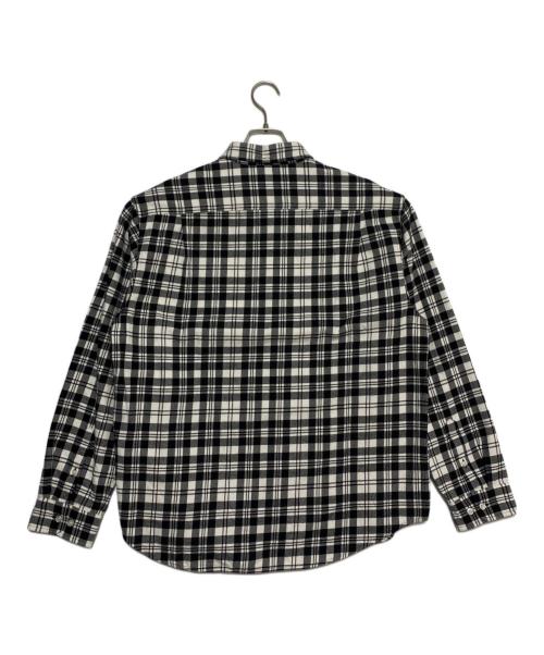 SUPREME（シュプリーム）SUPREME (シュプリーム) 25FW Plaid Flannel Shirt ブラック×ホワイト サイズ:Mの古着・服飾アイテム