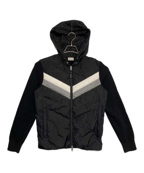 MONCLER（モンクレール）MONCLER (モンクレール) Hooded Cardigan ブラック×ホワイト サイズ:Sの古着・服飾アイテム