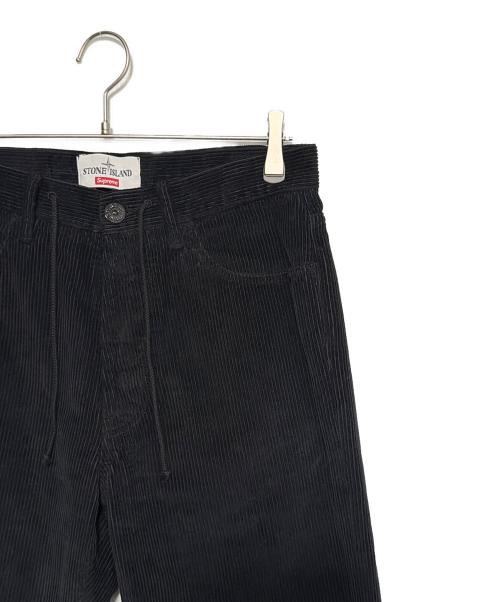 SUPREME（シュプリーム）Supreme (シュプリーム) STONE ISLAND (ストーンアイランド) Corduroy Pants Black ブラック サイズ:30の古着・服飾アイテム