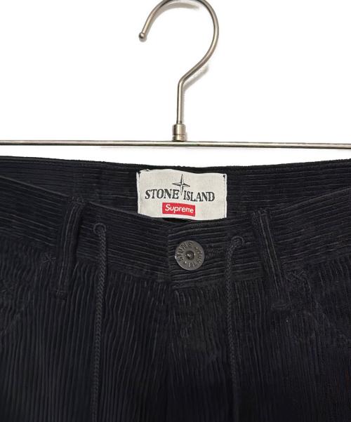 SUPREME（シュプリーム）Supreme (シュプリーム) STONE ISLAND (ストーンアイランド) Corduroy Pants Black ブラック サイズ:30の古着・服飾アイテム
