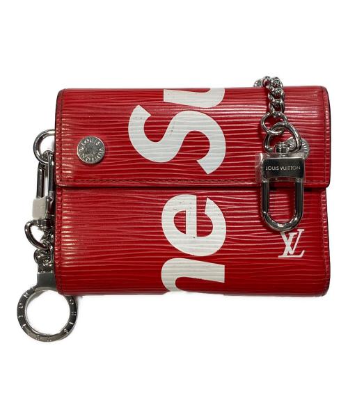 SUPREME（シュプリーム）Supreme (シュプリーム) LOUIS VUITTON (ルイ ヴィトン) チェーン・コンパクトウォレット レッドの古着・服飾アイテム